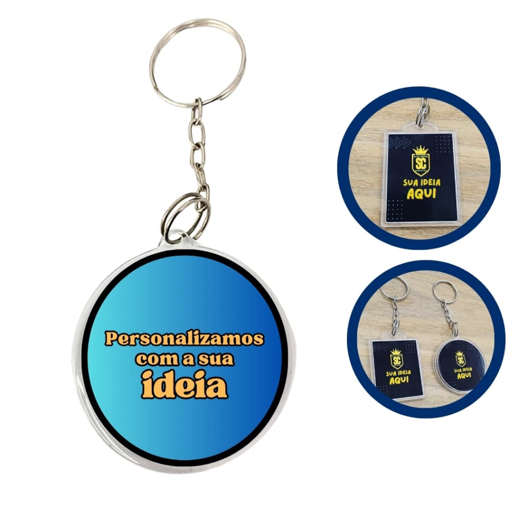 Kit Chaveiros em Acrílico Personalizado Foto Lembrancinha Resinado Aniversário