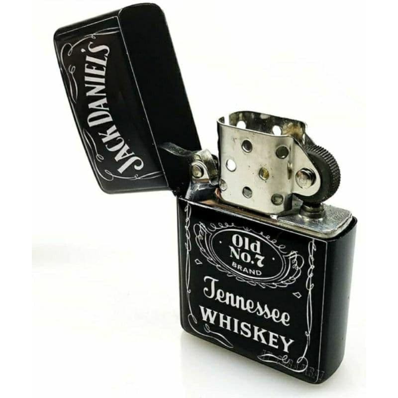 Isqueiro Colecionável Retrô Estilo Zippo – Jack Daniels Preto Clássico