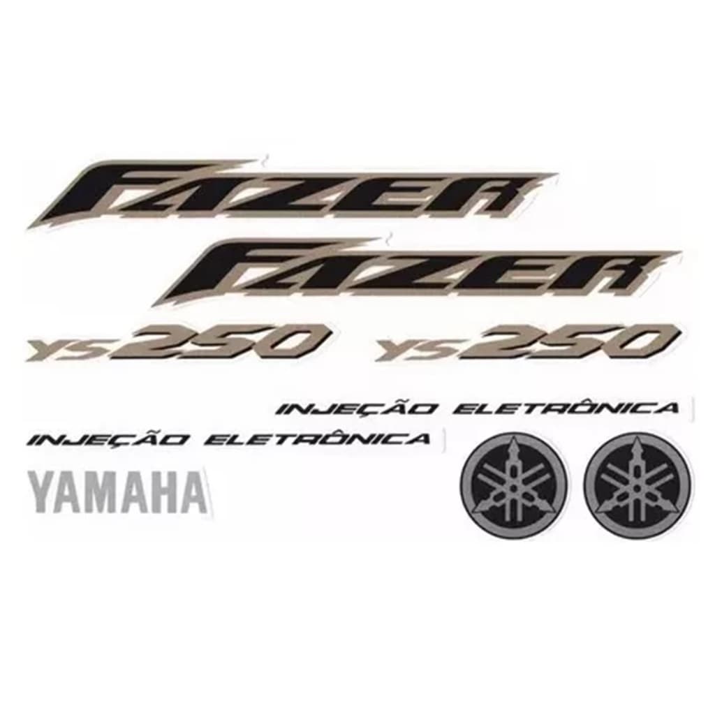 Kit Jogo Faixa Adesiva Compatível Fazer 250 Ys 2007 Vermelha
