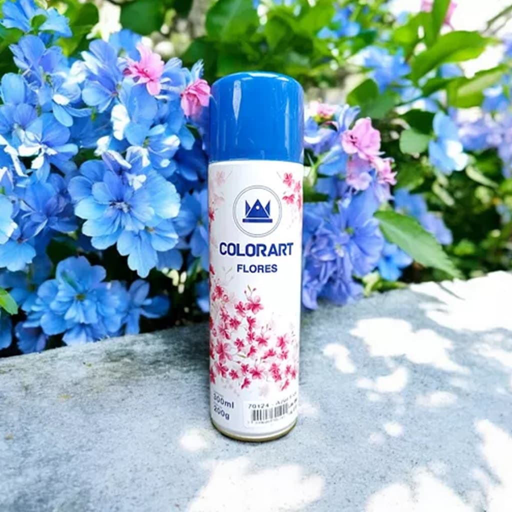 Tinta Spray Para Flores Azul Plantas Natural Artificial Colorart 300ml