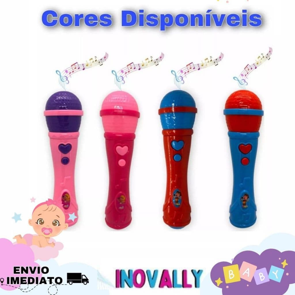 Novidade Microfone Infantil, Brinquedo, com Musical e saída de voz, menina e menino, diversão, microfone de brinquedo
