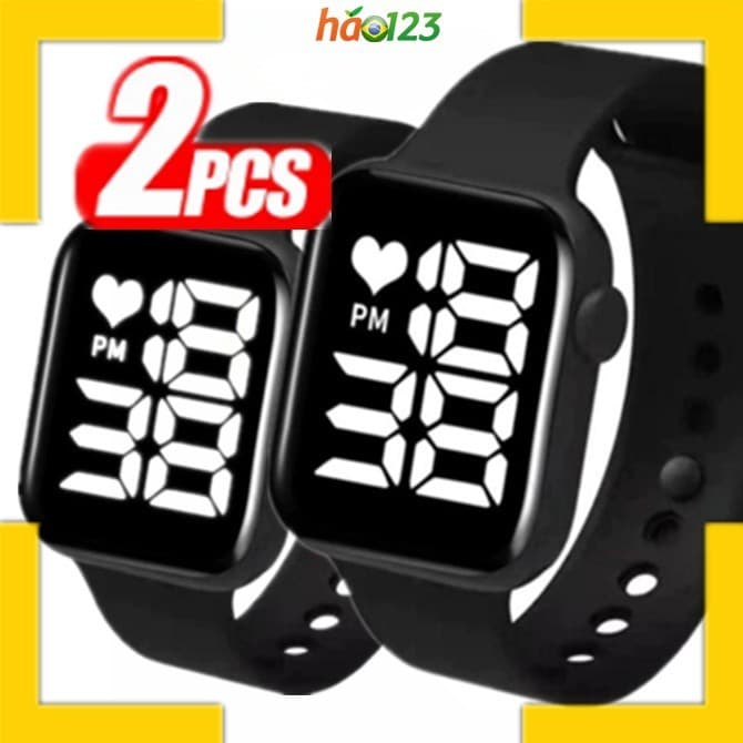 Kit Casal 2 Relógio A Prova Dágua Digital Preto Rosa Masculino Feminino Promoção fim de ano só hoje