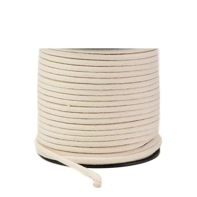 Pavio em algodão 3mm Para Velas lamparinas tocheiros lampião Sem Fio De Cobre E Parafina Rolo 50 Mts