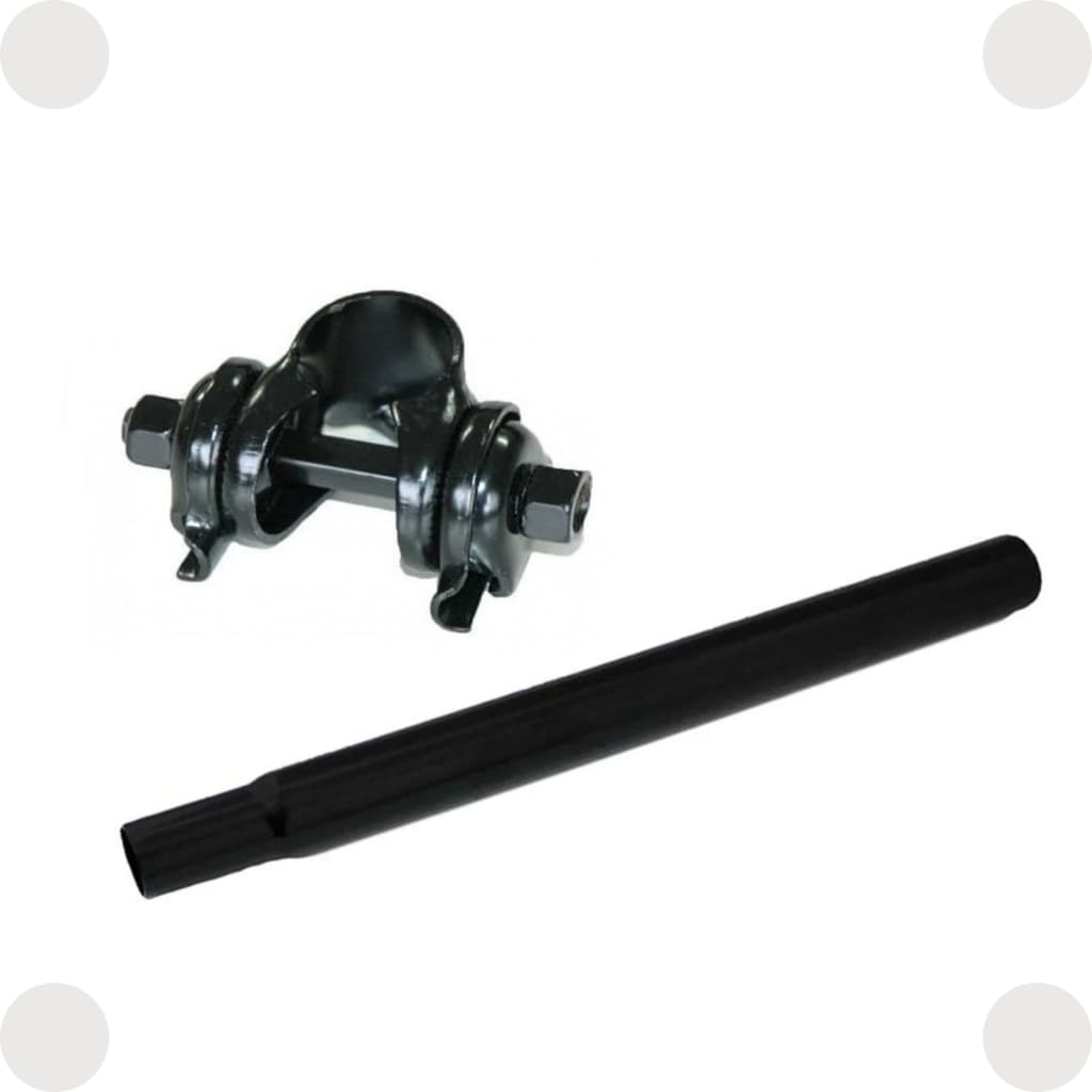 Kit Canote Alumínio 27,2 x 350 mm Preto + Castanha de Selim Importada Preta