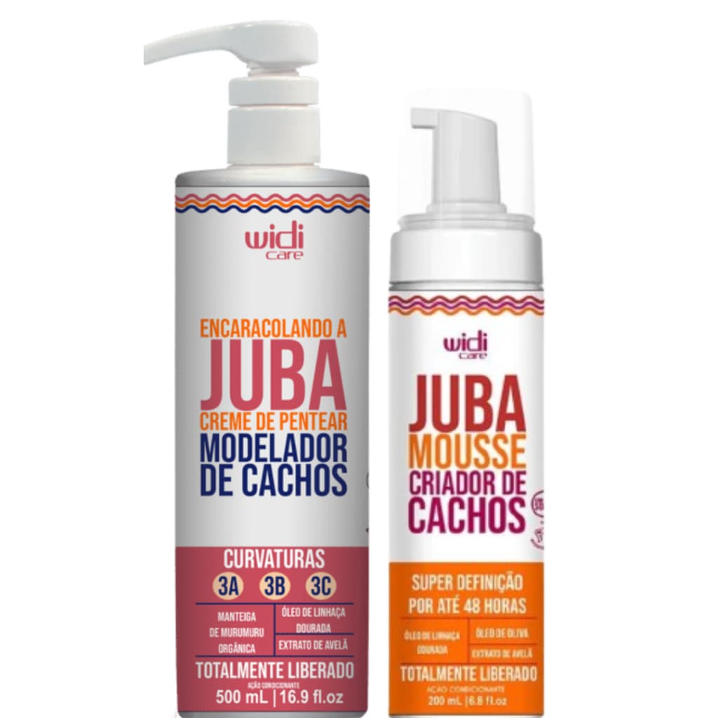Kit Encaracolando Creme de Pentear Juba  500ml + Mousse Juba 200ml (2 itens)