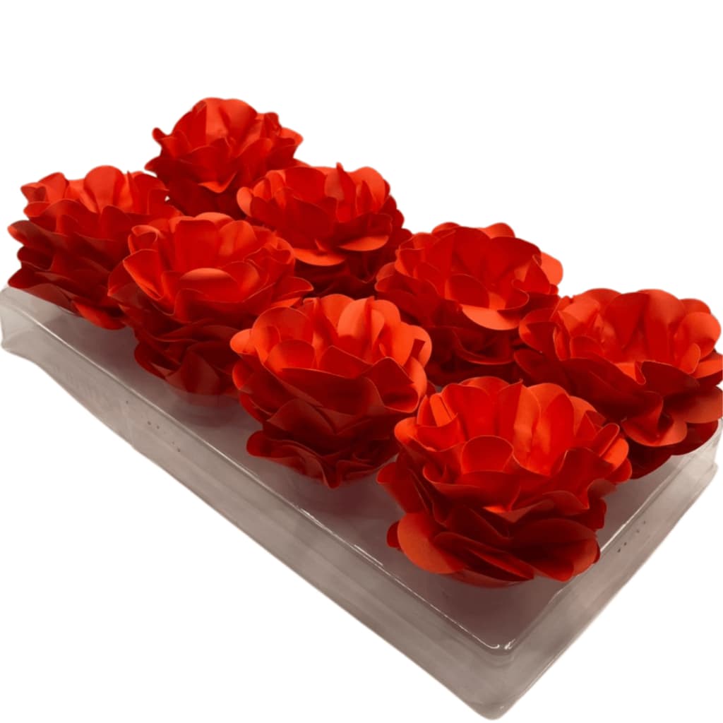 40 Forminha para Doces Finos Formato Flor - Casamento/Aniversário/Batizado-VERMELHO