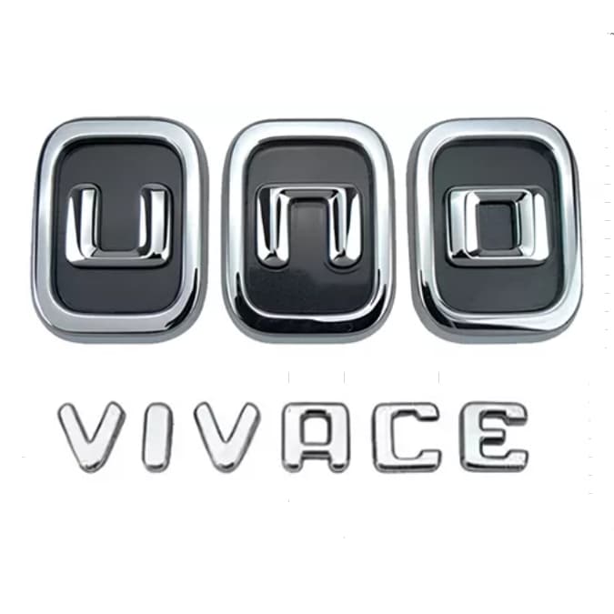 Kit Emblema Letreiro Cromado Fiat Uno Vivace Kit 2pçs
