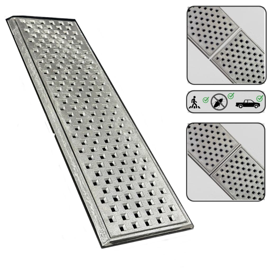 ralo linear 15x50cm anti-inseto para área externa , garagem e piscina (1 Peça 15x50cm )