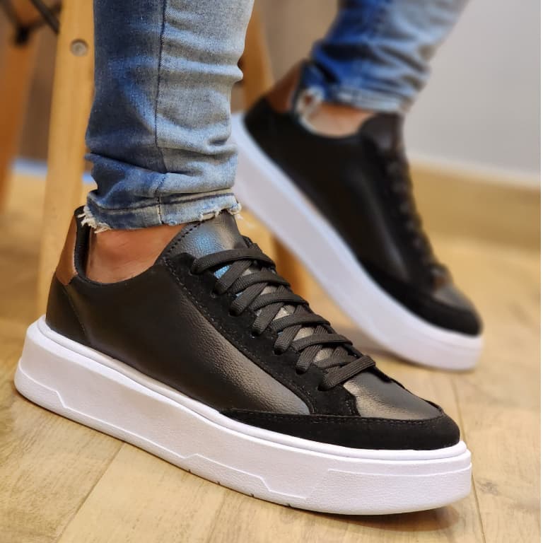 Tênis Sola Alta Casual Masculino Minimalista Alta Perfomance Estiloso Com Detalhes Modernos