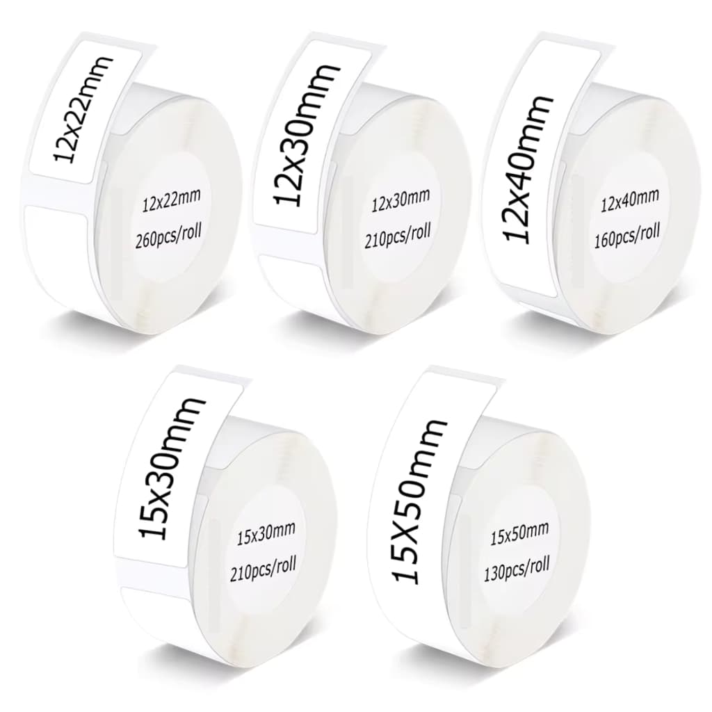 Rolo Bobina Papel Etiqueta Niimbot D110 D101 D11 12x40mm 14x30mm 15x30mm