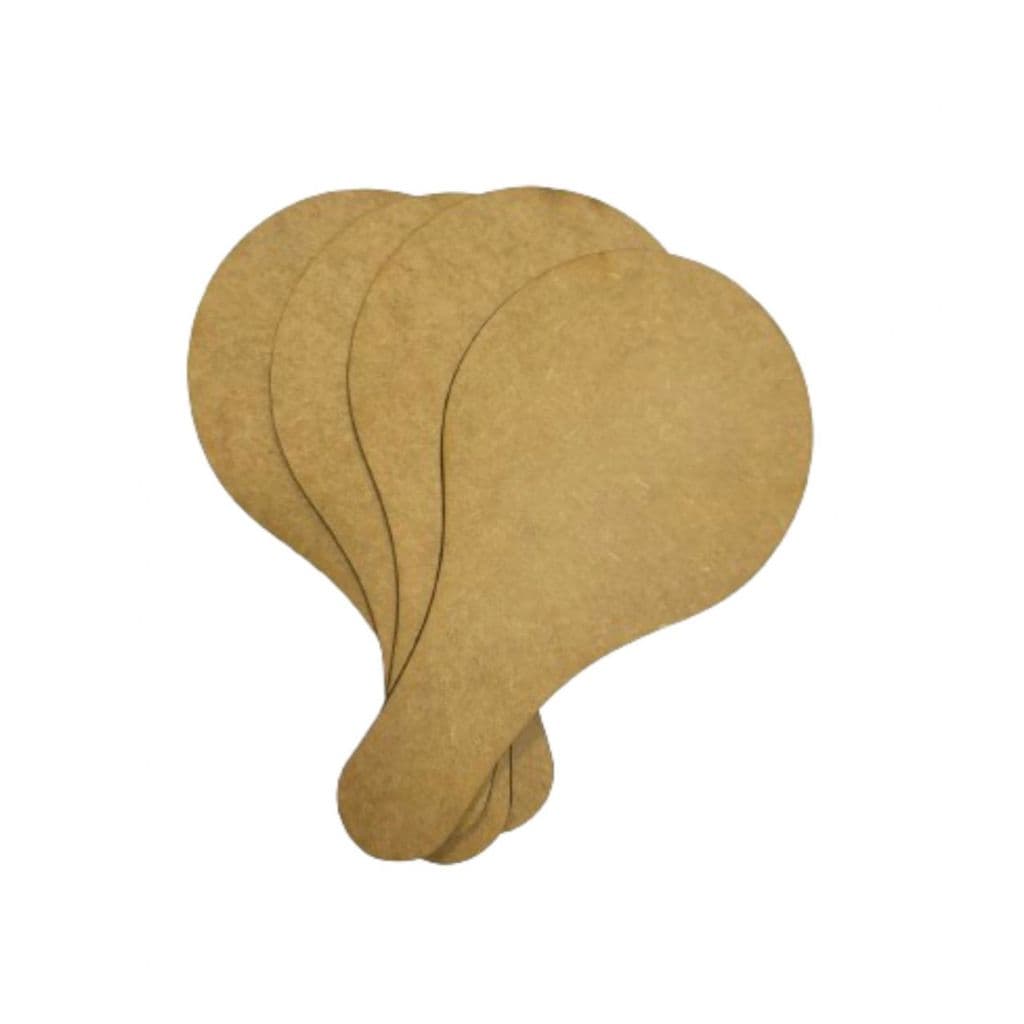 Kit 40 Raquetes Peqnas Modelo Novo MDF CRU 21,5x12cm (20 pares) Lembrancinhas Personalização