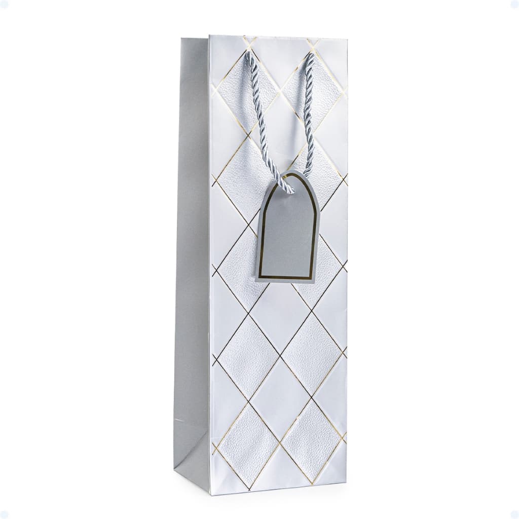 Sacola De Presente Para Bebidas Vinho Personalizada De Papel Premium Resistente Estampada 40x10x9