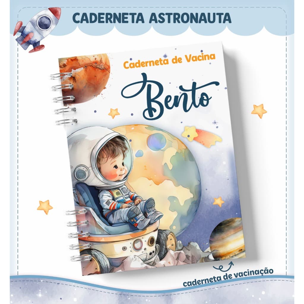 Caderneta de Vacina Personalizada Temas Menino