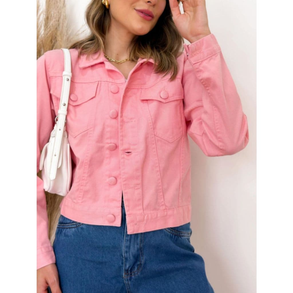 Jaqueta Jeans Feminina Confortável Estilosa Passeio e Dia-a-Dia