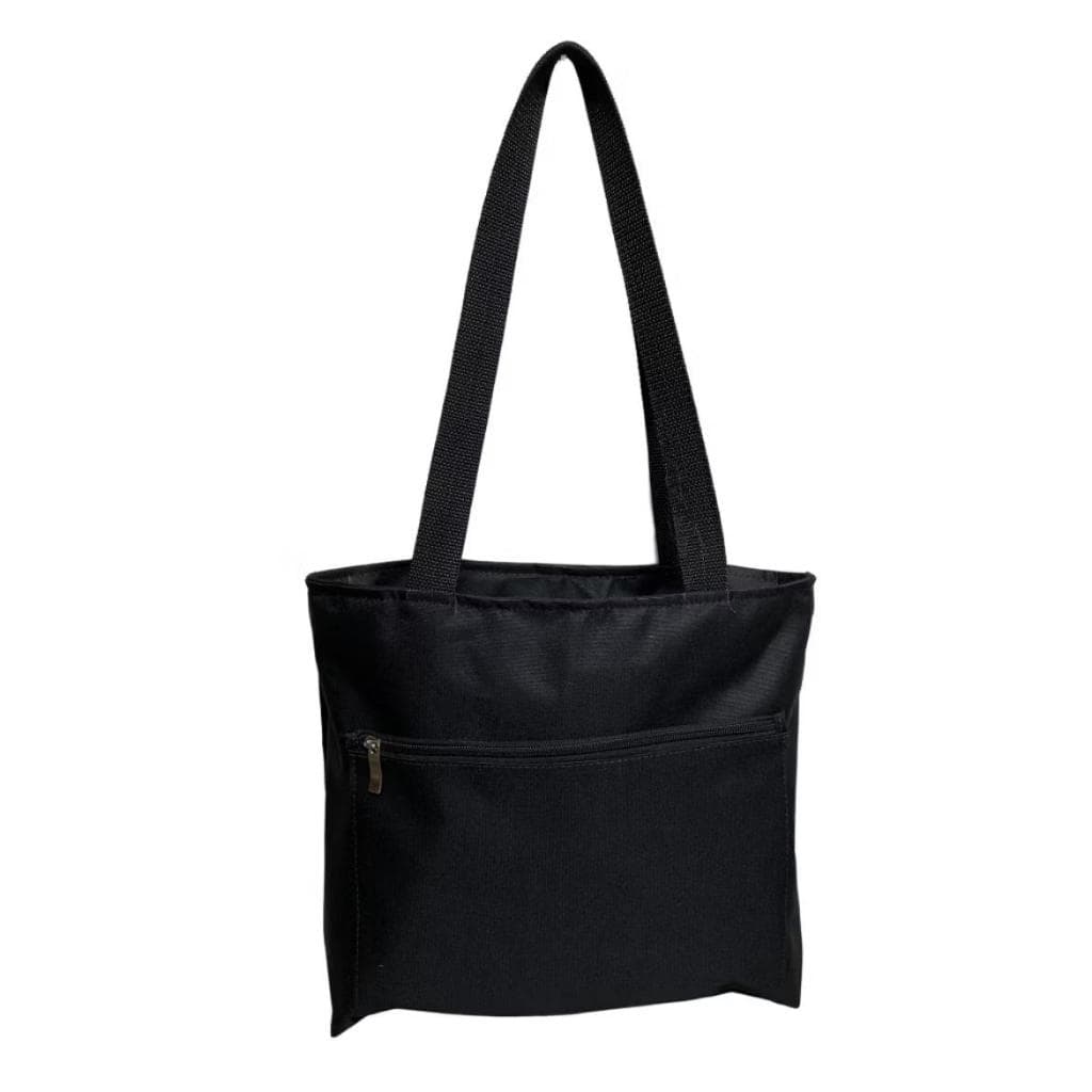 Bolsa Sacola em Nylon Com Ziepr  de Ombro Unissex Cor Preto