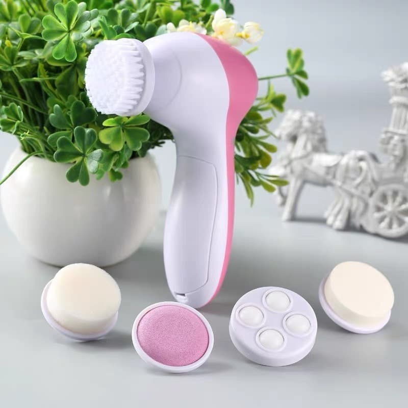 Escova Facial Elétrica Esfoliante limpeza Massageadora 5/1 Portátil