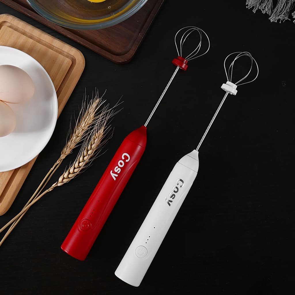 Misturador Batedor Mixer Elétrico Para Claras de Ovos, Leite e Café - Recarregável USB