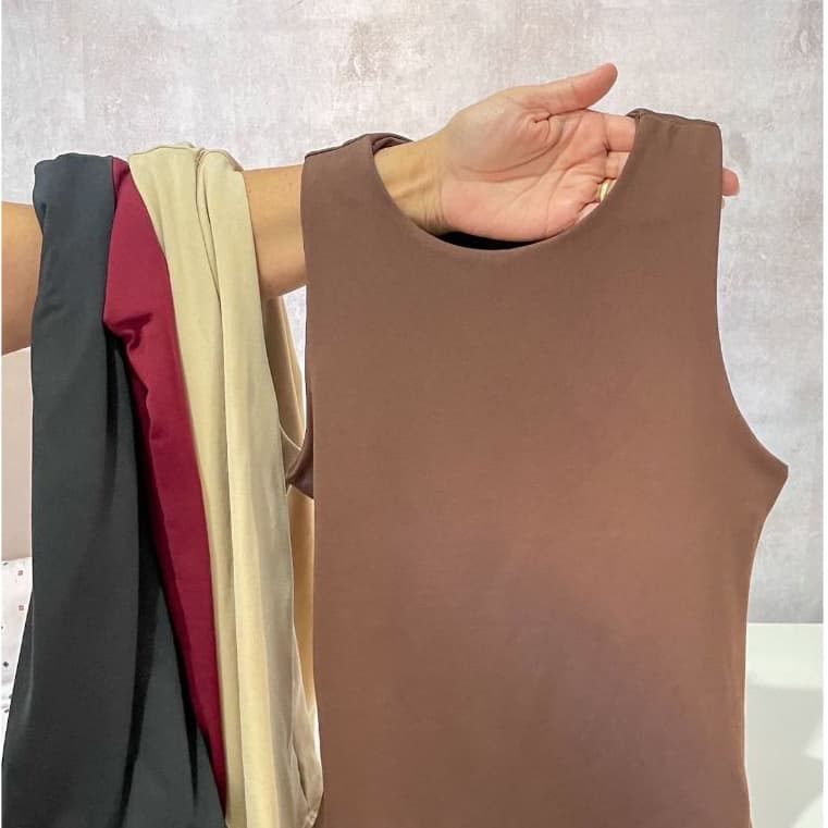 Blusinha Suplex Regata Feminina Duplo Forro Básica Elegante Moda Blogueira Tendencia