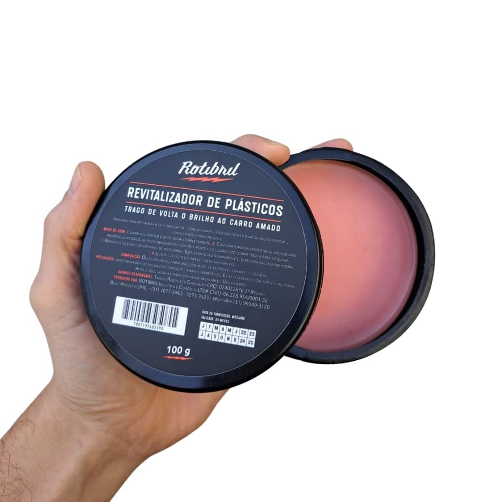 Revitalizador de Plásticos Externo 100g Rotibril – Automotivo Carros e Motos