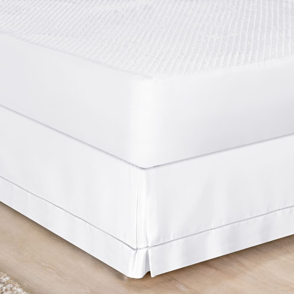Saia Para Cama Box Casal 40cm Altura Micropercal 400 Fios Ponto Palito