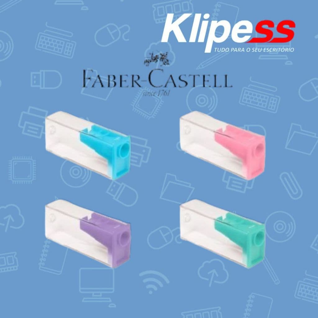 Apontador Com Depósito Tons Pastel No Blister Faber - Castell