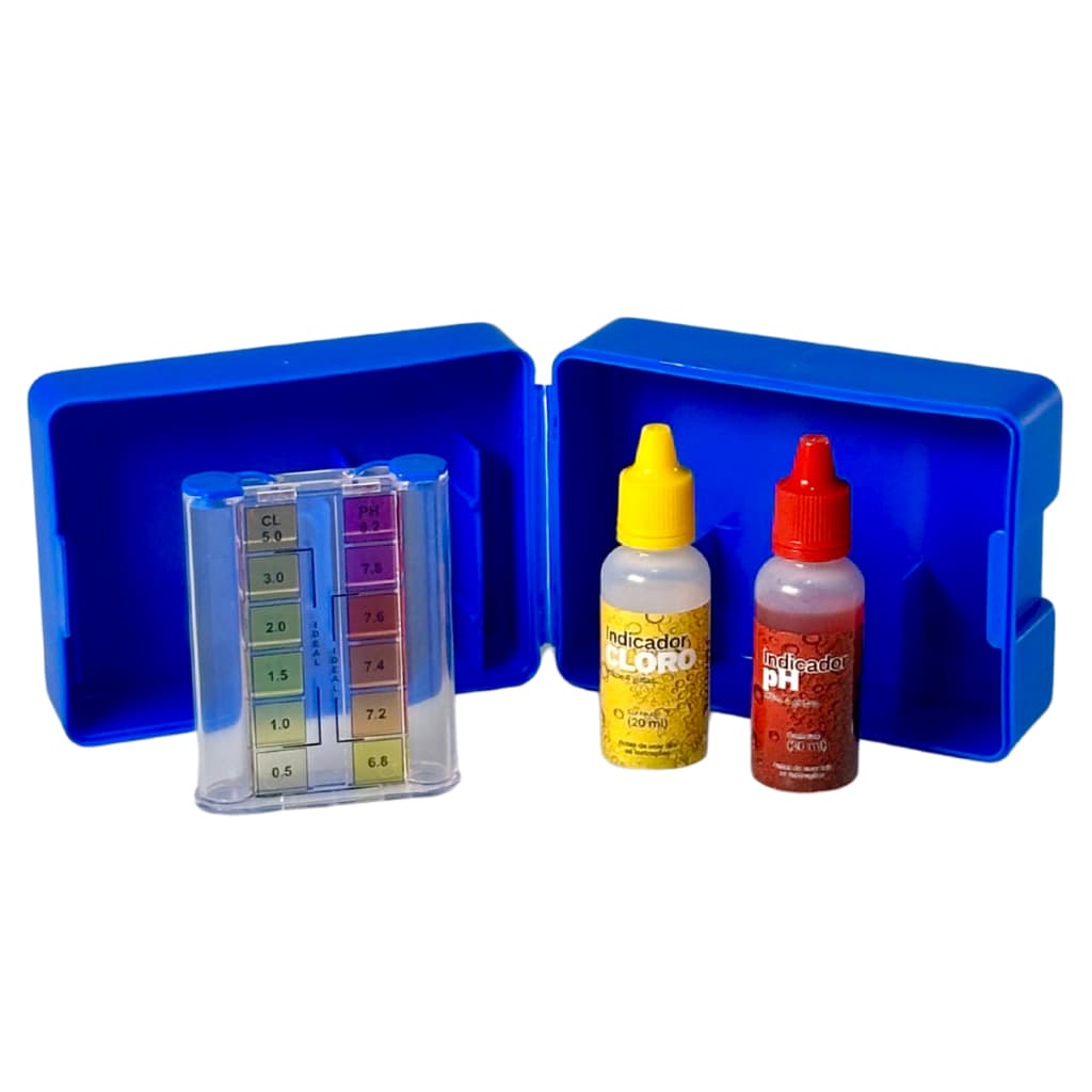 Medidor Ph Cloro Teste Analise Agua de Piscina Kit Estojo Com Reagente Teste Piscina Acidez e cloro