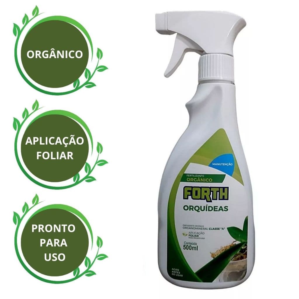 Fertilizante Adubo Orgânico Forth Orquídeas Manutenção 500ml garante nutrição ideal para as flores!