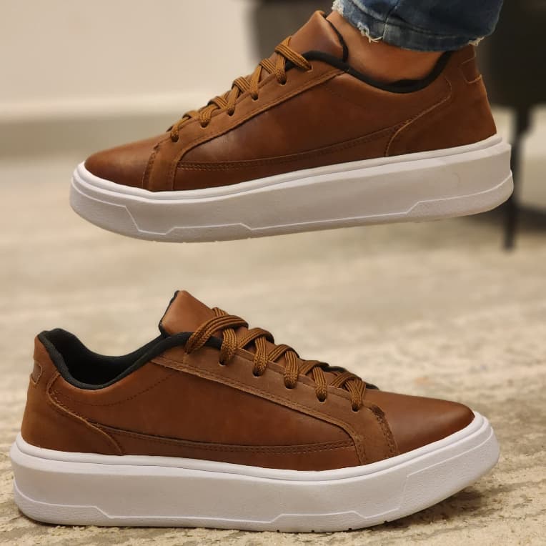 Tênis Sola Alta Masculino Sneaker Plataforma Casual Social Moderno E Macio