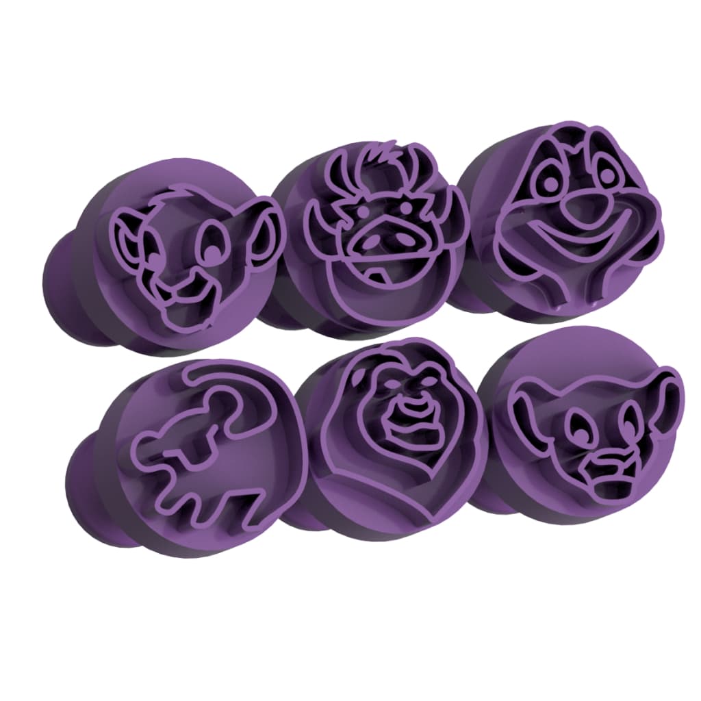 Carimbo para Brigadeiro e Doces - Leão Modelo 2 - Kit com 6 unidades
