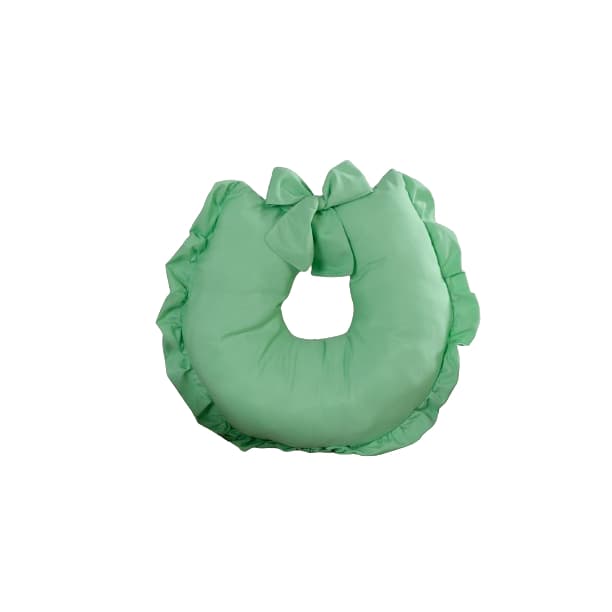 Almofada De Amamentação lisa com Babado 100% poliéster VERDE