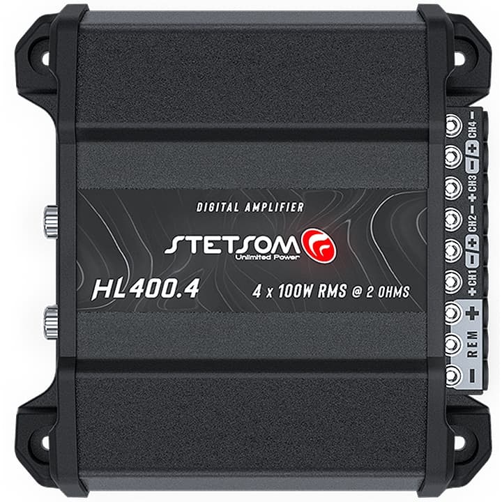 Módulo Amplificador Stetsom Hl400.4 400w Potência 4 Canais Bridge High Line
