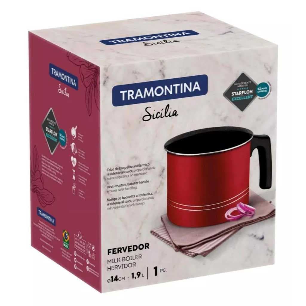 Fervedor Tramontina Em Alumínio Vermelho 14 Cm 1,9 L