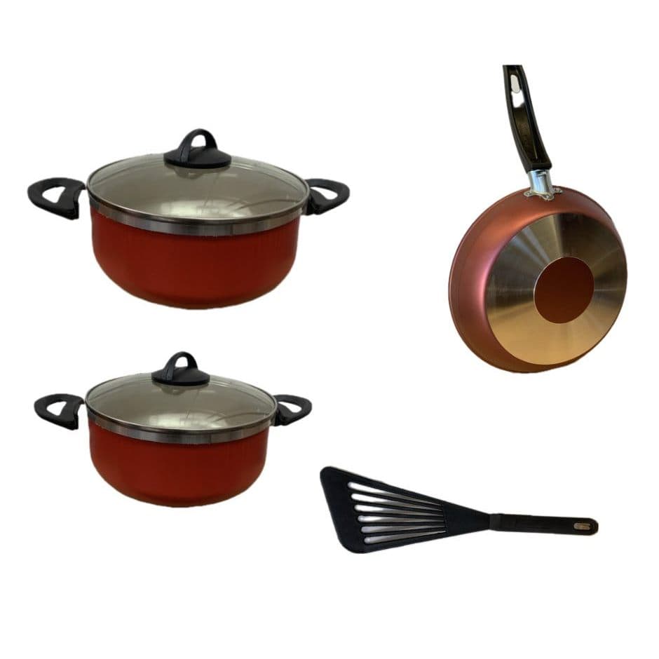 JOGO DE PANELA ANTIADERENTE 5 CAMADAS DE TEFLON
