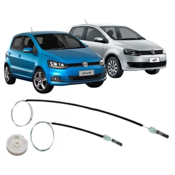 Kit Reparo Maquina Vidro Elétrico Fox Crossfox SpaceFox G5 G6 Dianteira Esquerdo / Direito.