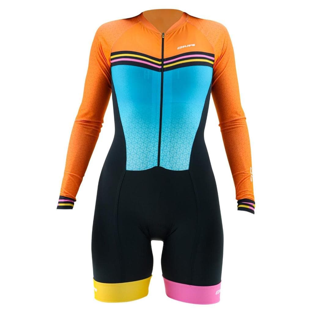 Macaquinho Ciclismo Feminino Hupi Lady Manga Longa