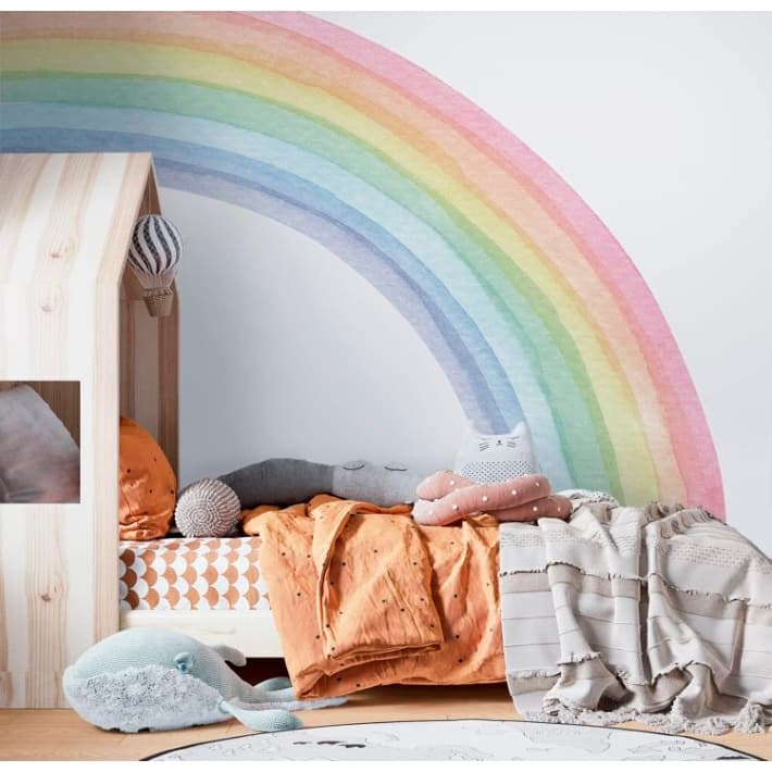 Adesivo de Parede Infantil Arco Íris Quarto Menina