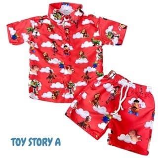 Conjunto Menino Mauricinho Temático Toy Story Vermelho