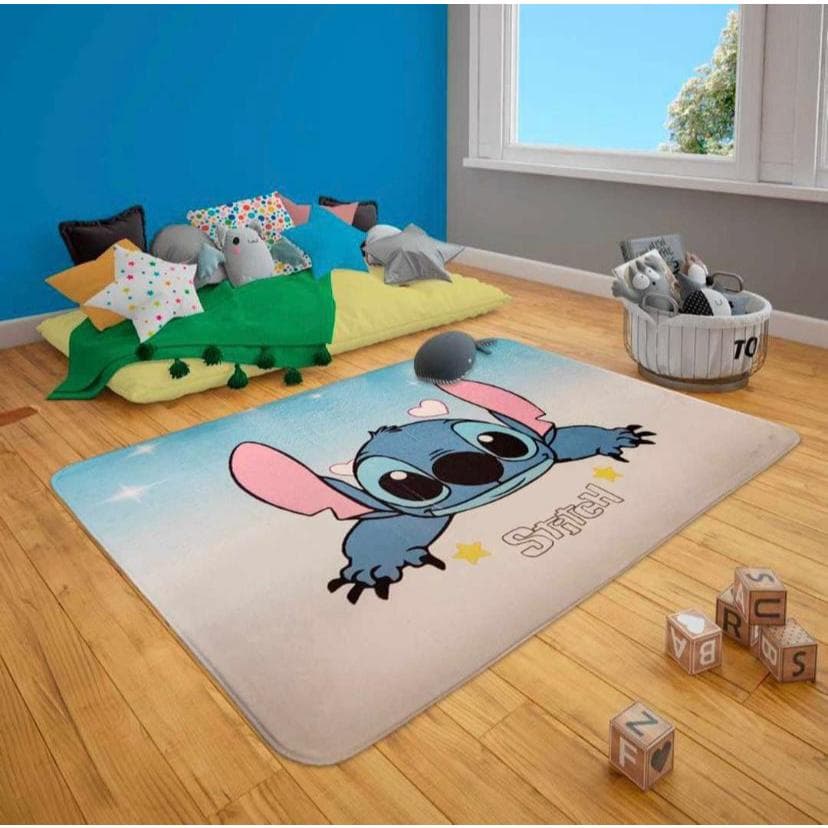 Tapete infantil estampado grande 1,40x1m flannel antiderrapante