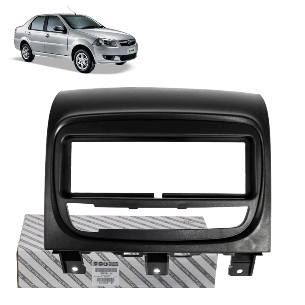 Moldura Painel Radio Preto Fiat Siena 2013-2017 Original