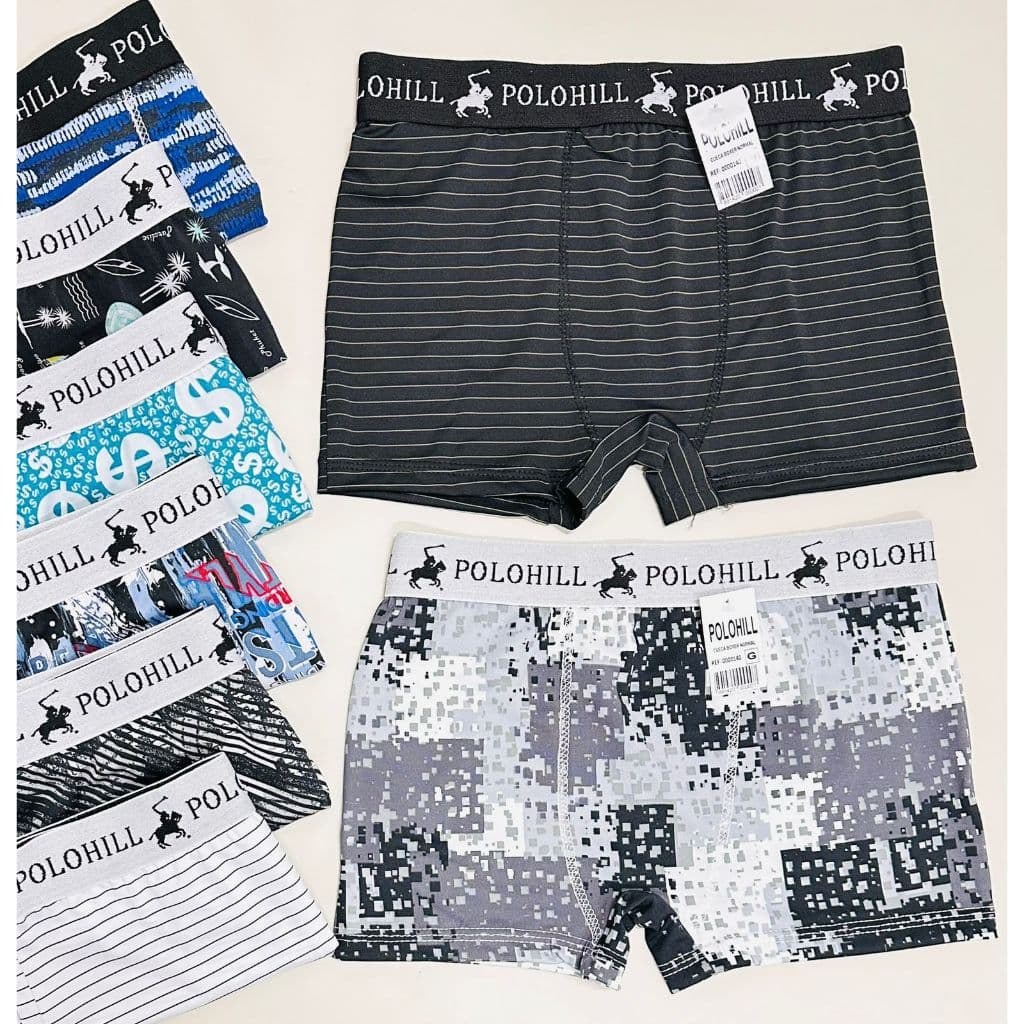 Kit de 5 cuecas boxer super macias confortáveis estampadas