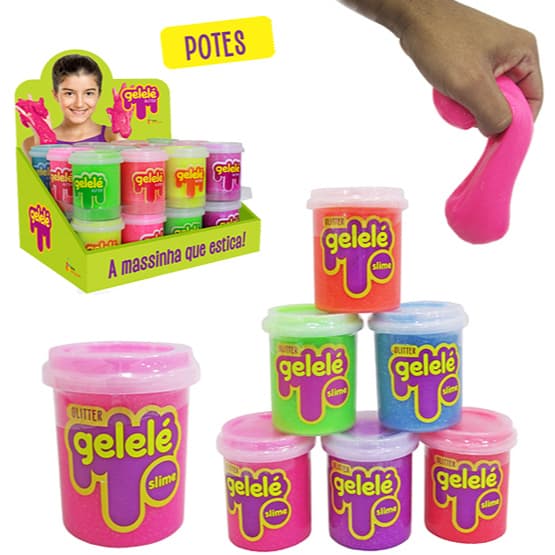 Massinha Slime 152g Colorida Gelelé