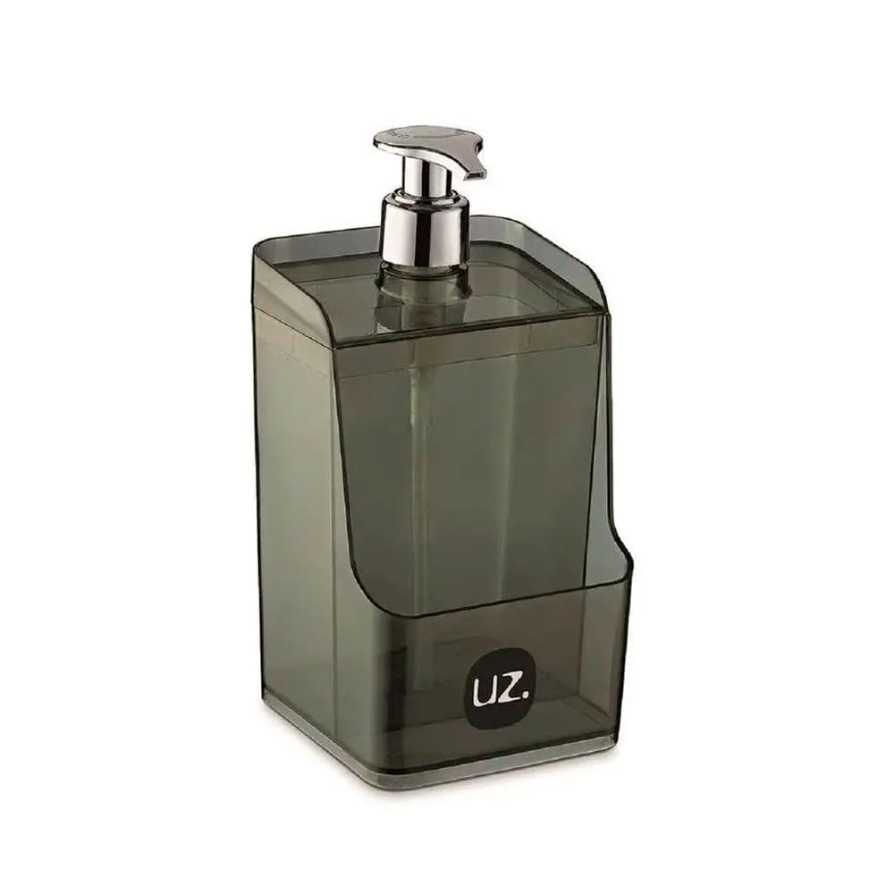 DISPENSER PORTA DETERGENTE / ESPONJA DE ACRILICO SLIM TRANSCOLOR 500ML 18X9,5X9,5CM