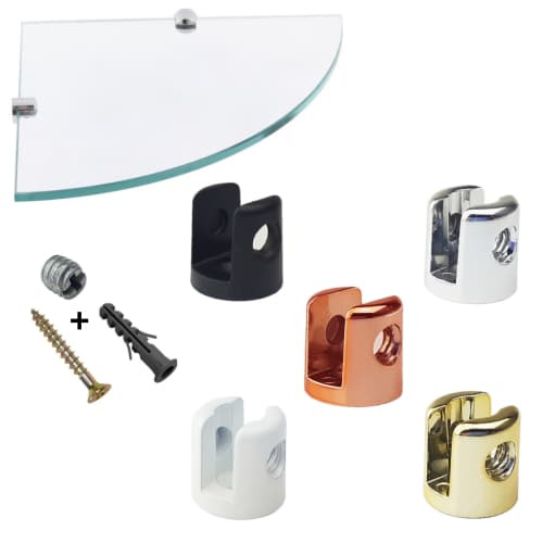 Suporte fenda 2 unidades 6mm para vidro