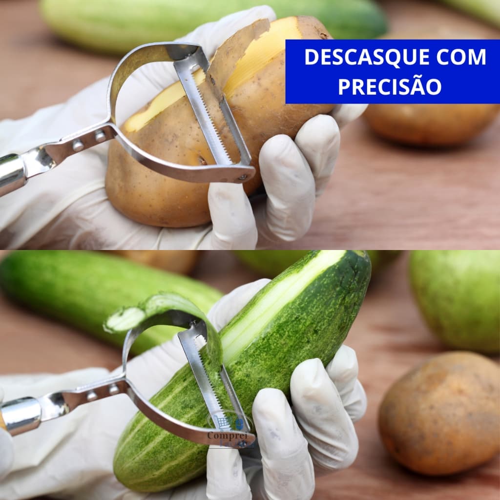 Descascador De Legumes Batatas Frutas De Aço Inox 17cm