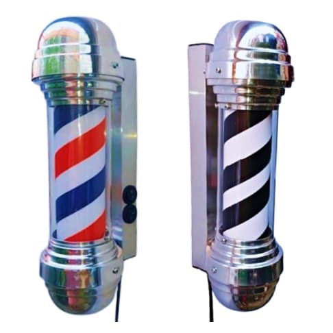 BARBER POLE MINI 30CM GIRATÓRIO VOLTAGEM  110v ou 220v