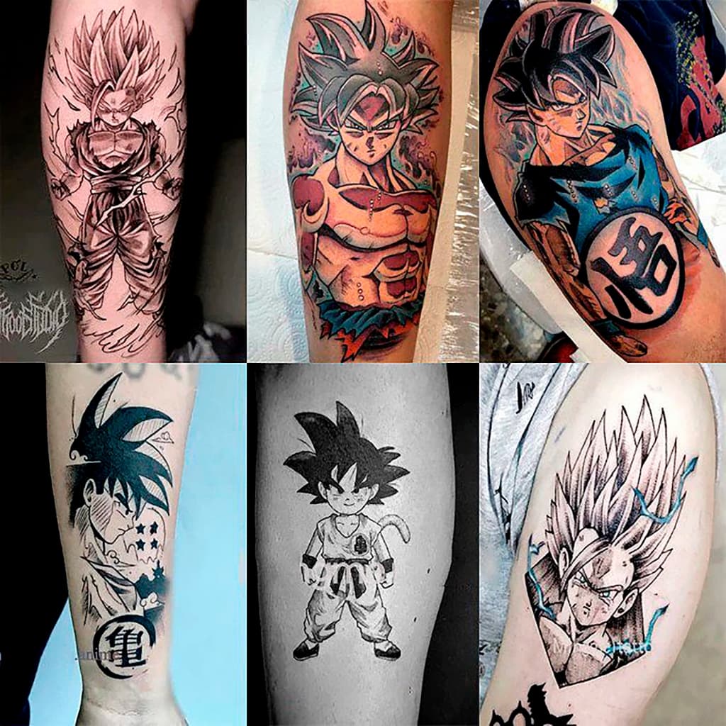 Tatuagem Falsa Adesiva Anime Dragon Ball Naruto Goku Envio Imediato
