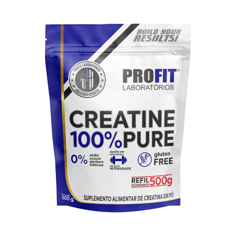 Creatina Monohidratada 100% Pura refil 500g - Profit Laboratórios