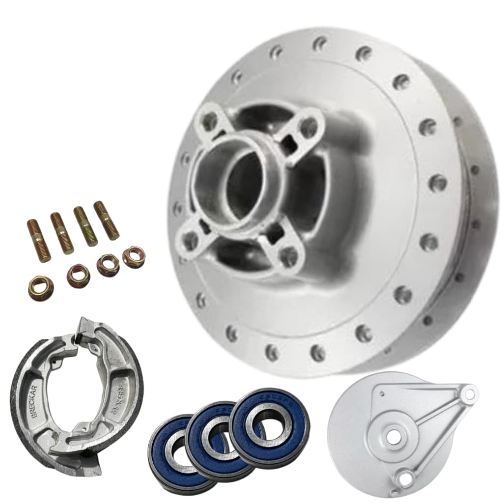 Cubo Traseiro Honda Cg 125 Fan 2009 A 2018 Lona Rolamentos Espelho