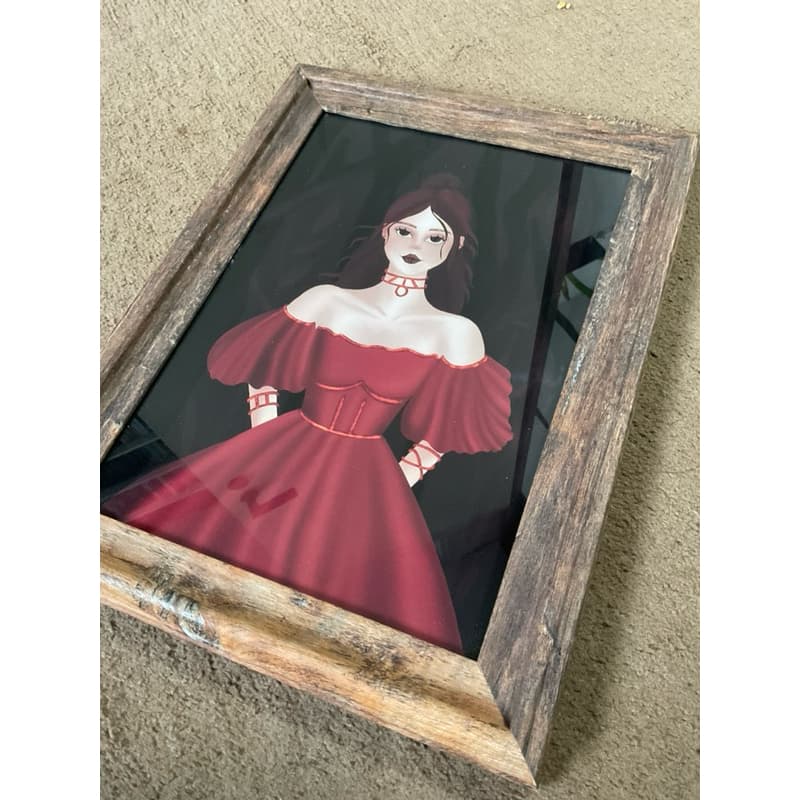 Quadro decorativo - A Dama Escarlate