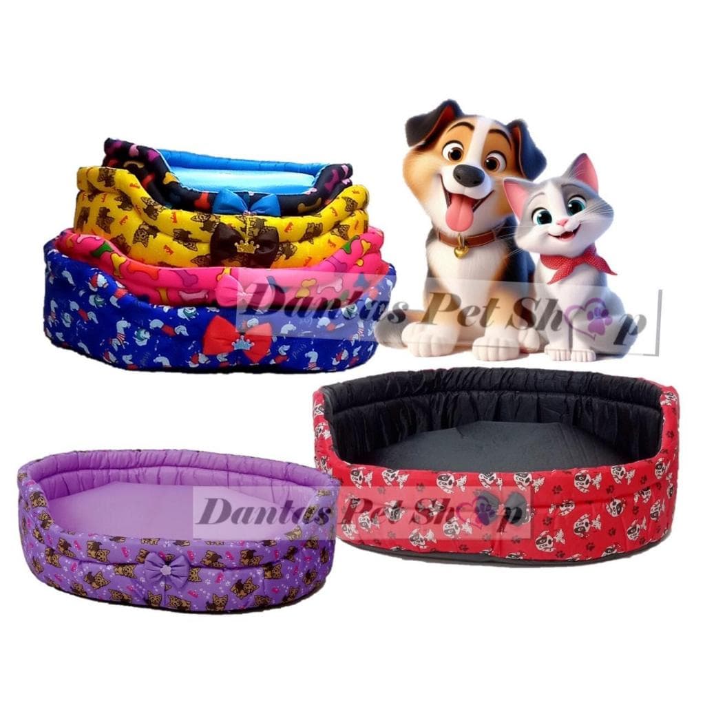 Cama Europa Pet Caminha Luxo com Laço e Almofada Caminha Pet Cachorro Gato 6 Tamanhos
